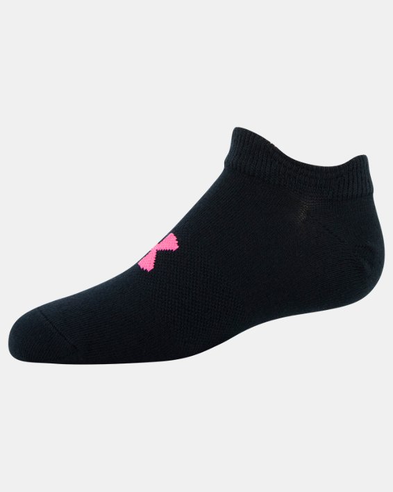 Lot de 6 paires de chaussettes UA Essential No Show pour filles, Black, pdpMainDesktop image number 1